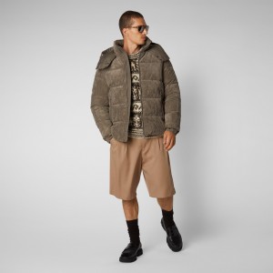 Save The Duck Albus Jacket with Detachable Hood Gris | XAEDI6032
