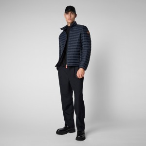 Save The Duck Alexander Puffer Jacket Azules Negras | AMEHB8976