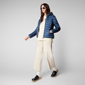 Save The Duck Alexis Encapuchado Puffer Jacket Azul Marino Azules | UNICW3956