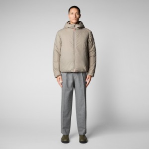 Save The Duck Allium Encapuchado Jacket Gris | WDQGY4820