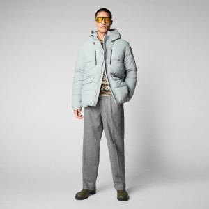 Save The Duck Alter Encapuchado Acolchado Parka Gris | RBSTZ0913