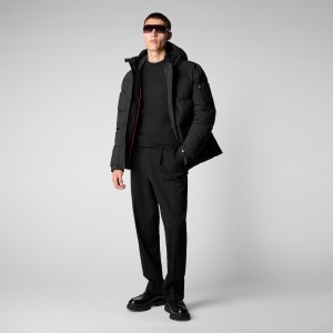 Save The Duck Alter Encapuchado Acolchado Parka Negras | XSKBT7586