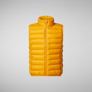 Save The Duck Andy Puffer Vest Amarillo | WZKPJ3258