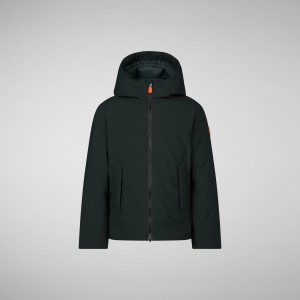 Save The Duck Boky Encapuchado Jacket Verde Negras | JVDRH1206