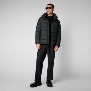 Save The Duck Boris Encapuchado Puffer Jacket Verde Negras | MXKPL8742