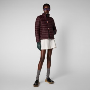 Save The Duck Carly Puffer Jacket Burdeos Negras | VQKOL3290