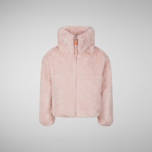 Save The Duck Ceri Faux Fur Reversible Jacket Rosas | OTURM0249