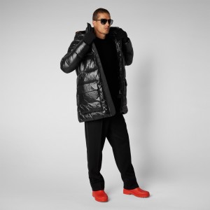 Save The Duck Christian Encapuchado Puffer Coat Negras | JCVAB0958