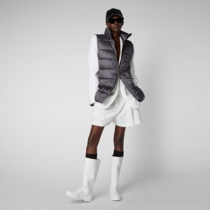 Save The Duck Coral Puffer Vest Moradas | OQAVE0934