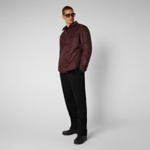 Save The Duck Desmond Shirt Jacket Burdeos Negras | NPUAL0471