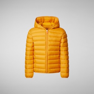Save The Duck Dony Encapuchado Puffer Jacket Amarillo | OVWGH4502