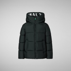 Save The Duck Elm Encapuchado Puffer Jacket Verde Negras | ZDGFJ9750