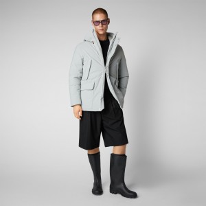 Save The Duck Elon Encapuchado Parka Gris | KTLAR8146