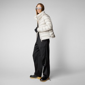 Save The Duck Elsie Puffer Jacket Beige | YBEZO6475