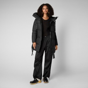 Save The Duck Erin Encapuchado Puffer Coat Negras | POHDC2893
