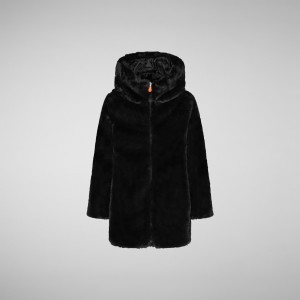 Save The Duck Flora Reversible Encapuchado Coat Negras | FCRZH5146