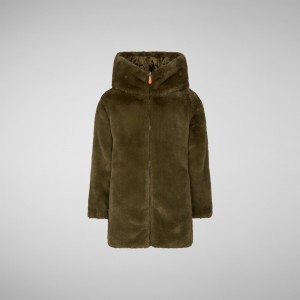 Save The Duck Flora Reversible Encapuchado Coat Verde | GJQNW1204
