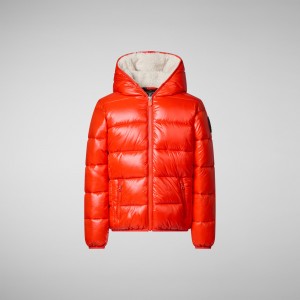 Save The Duck Gavin Encapuchado Puffer Jacket Rojas | YPZHV1628