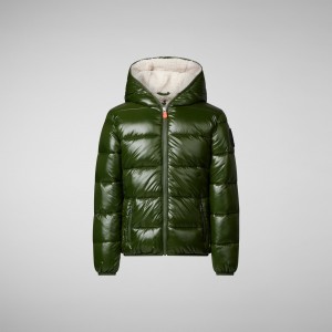 Save The Duck Gavin Encapuchado Puffer Jacket Verde | CAVNE2457