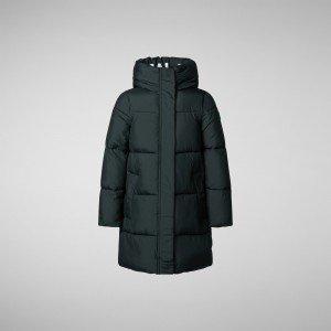 Save The Duck Hale Puffer Coat Verde Negras | FCGXZ3524