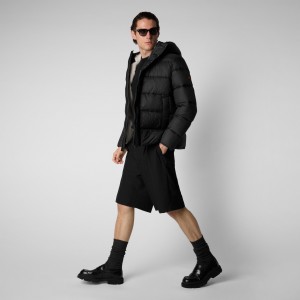 Save The Duck Hemer Encapuchado Puffer Jacket Negras | LPNXQ0316