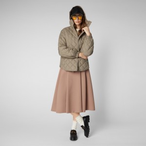 Save The Duck Herrea Encapuchado Acolchado Jacket Gris | WKUQO0569