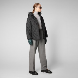 Save The Duck Herrea Encapuchado Acolchado Jacket Negras | VWKAY0952