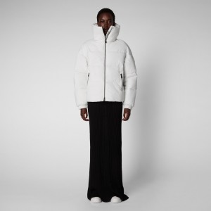 Save The Duck Hina Puffer Jacket Blancas | HGRVJ7064