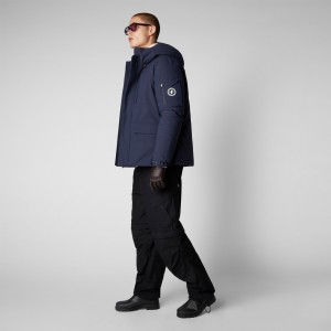 Save The Duck Hiram Encapuchado Parka Azul Marino Azules | PZLHN0842