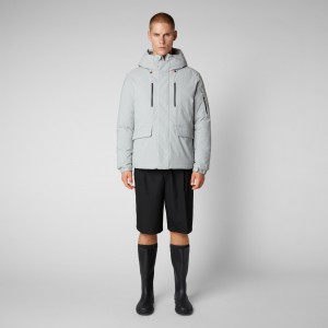 Save The Duck Hiram Encapuchado Parka Gris | TAVFL2859