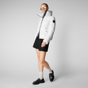 Save The Duck Isla Puffer Jacket Blancas | YGEPD1795