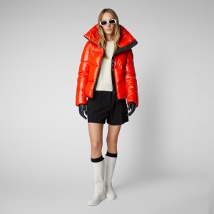 Save The Duck Isla Puffer Jacket Rojas | KBVPH7198