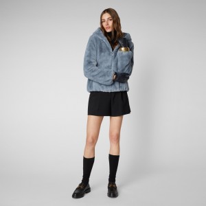 Save The Duck Laila Reversible Encapuchado Jacket Azules | DXOEN2018