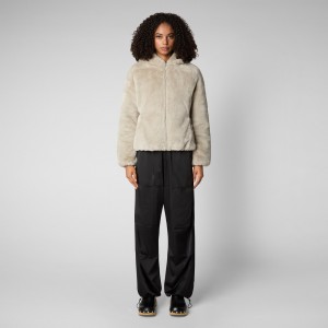 Save The Duck Laila Reversible Encapuchado Jacket Beige | TXSQY5432