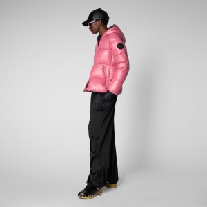 Save The Duck Lois Encapuchado Puffer Jacket Rosas | YHXMC2057