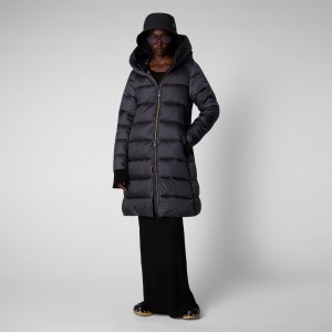 Save The Duck Lysa Encapuchado Puffer Coat Gris | PQWMJ4821