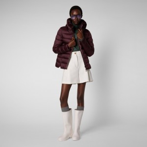 Save The Duck Mei Puffer Jacket Burdeos Negras | LIWBR1679