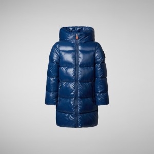 Save The Duck Millie Encapuchado Puffer Coat Azules | QMZRS4927