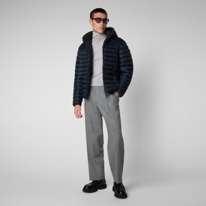 Save The Duck Morus Encapuchado Jacket Azules Negras | DUXBC8076