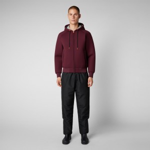 Save The Duck Pileus Hoodie Burdeos Negras | LSTQA4273
