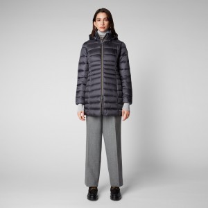 Save The Duck Reese Encapuchado Puffer Coat Gris | FOHSM1072