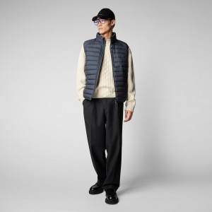 Save The Duck Rhus Puffer Vest Gris Negras | EDNOY0517