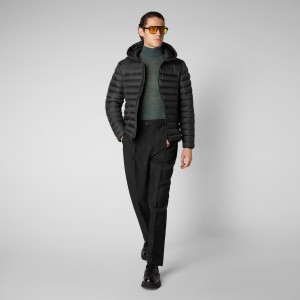 Save The Duck Roman Encapuchado Puffer Jacket Negras | CUATY1063