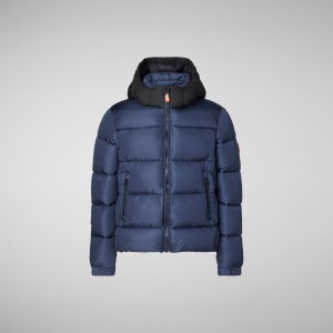 Save The Duck Rumex Encapuchado Puffer Jacket Azul Marino Azules | PUVQF1243