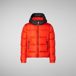 Save The Duck Rumex Encapuchado Puffer Jacket Rojas | GMFBQ7349