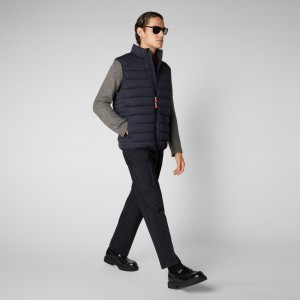Save The Duck Russell Puffer Vest Azules Negras | UTPOR4187