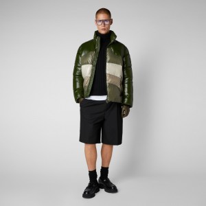 Save The Duck Satyrium Puffer Jacket Verde Beige | ASGYF2065