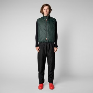 Save The Duck Stelis Vest Verde Negras | MKFHA7605