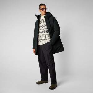 Save The Duck Wilson Arctic Encapuchado Parka Verde Negras | DFEBP0432