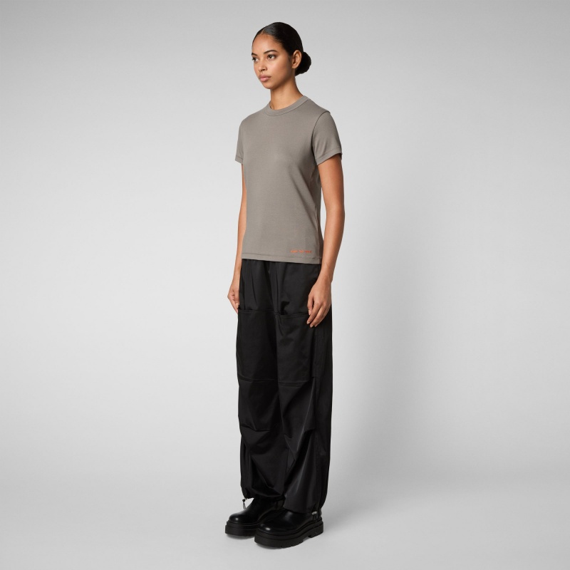 Save The Duck Abola T-Shirt Gris | NOUAL5027